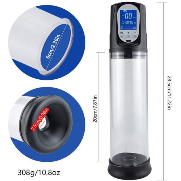 electric LCD screen penis pump male erection function masturbators vibrator penis vacuum pump - Image 4